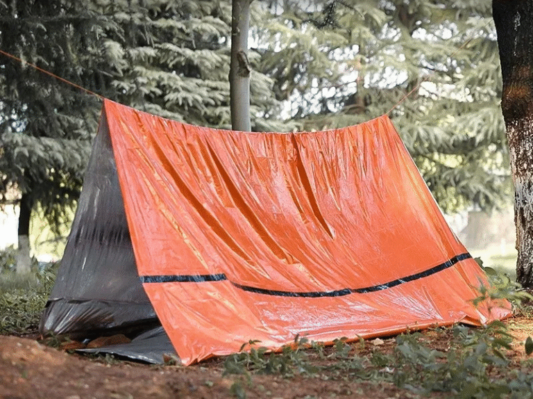 SOL Escape Bivvy and AquaQuest Tarp survival shelter test in humid woods. 
